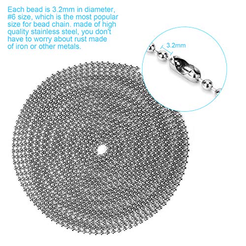 19ft Stainless Steel Ceiling Fan Pull Chain Extender - 3.2mm