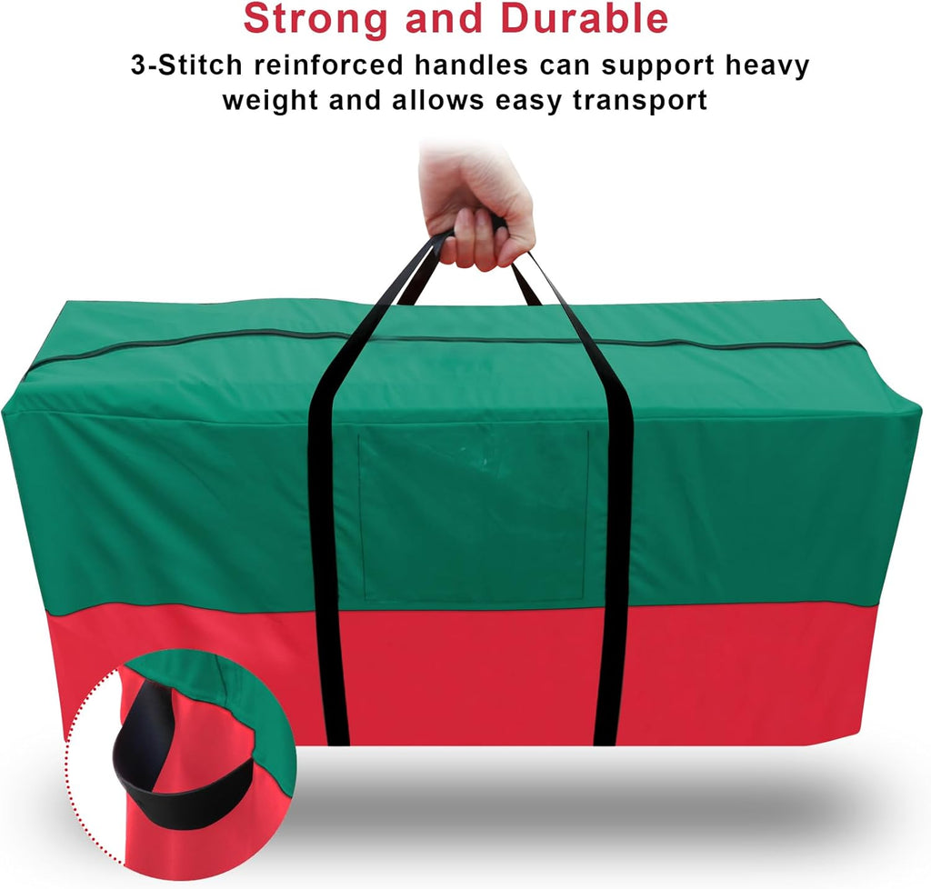 Skiennix Christmas Tree Storage Bag - Fits Up to 10 Ft Tall Trees | Heavy-Duty 600D Oxford Material, Dampproof Design with Reinforced Handles & Dual Zipper