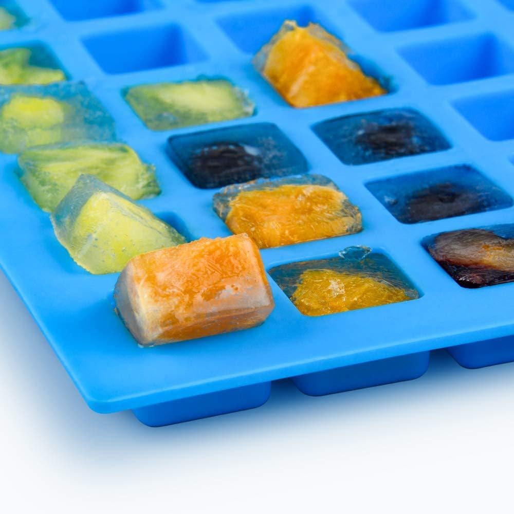 Skiennix Square Silicone Candy Molds - Mini Molds for Chocolate, Gummy, Caramel & Ice Cubes (Set of 2)