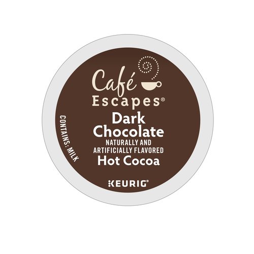 Cafe Escapes Dark Chocolate Hot Cocoa, Keurig Single-Serve K-Cup Pods, 96 Count