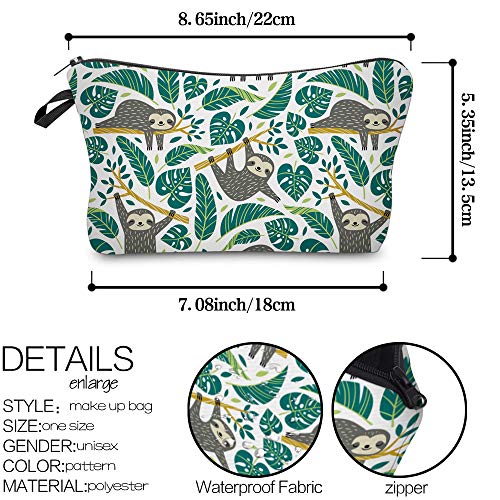 Deanfun Small Waterproof Makeup Bag, Cute Travel Cosmetic Pouch for Women
