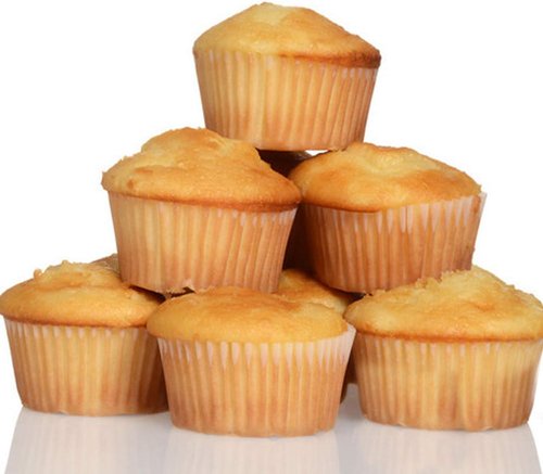 Caperci Natural Cupcake Liners - 500 Count Grease-Proof, No Smell Food-Grade Baking Cups
