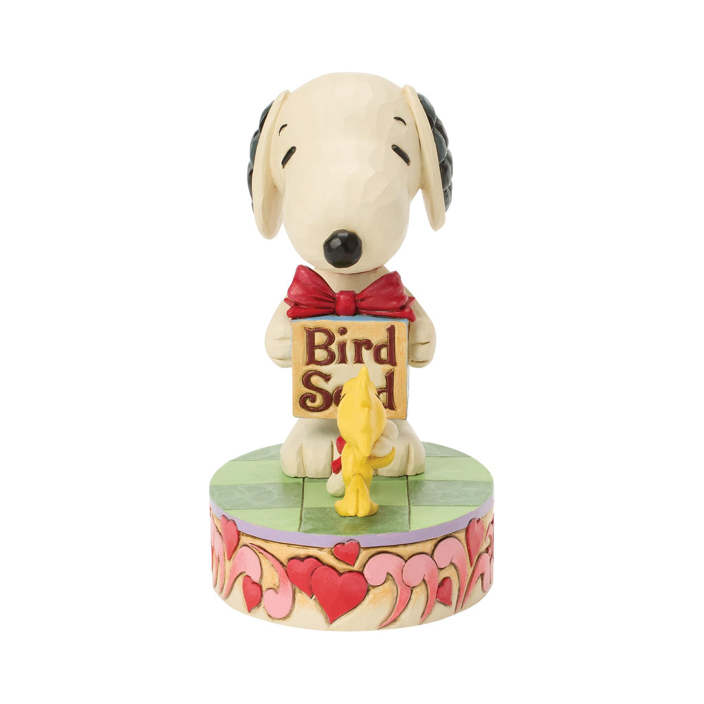 Enesco Peanuts by Jim Shore Snoopy and Woodstock with Gifts Figurine, 5.31 Inch, Multicolor