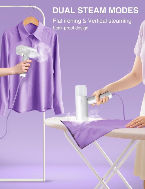 CLEVAST Portable Garment Steamer - Handheld Travel Size Wrinkle Remover with Fast 30-Second Heat Up