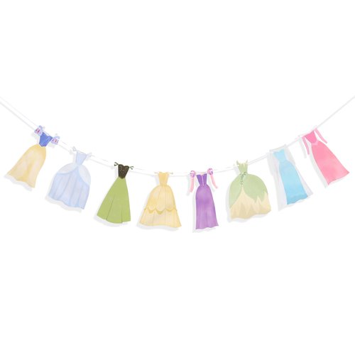 Princess Party Bunting Banner - Princess First Birthday Party Banner,Dress Banner Birthday Decoration, Girl's 1st Party Supplies (banner)
