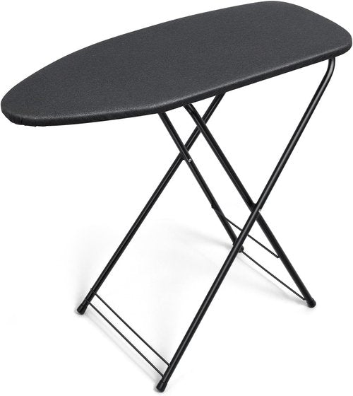 Duwee Ironing Board - Compact 13" x 35" Design with Heat Resistant Cover - Lightweight & Easy to Store - Black