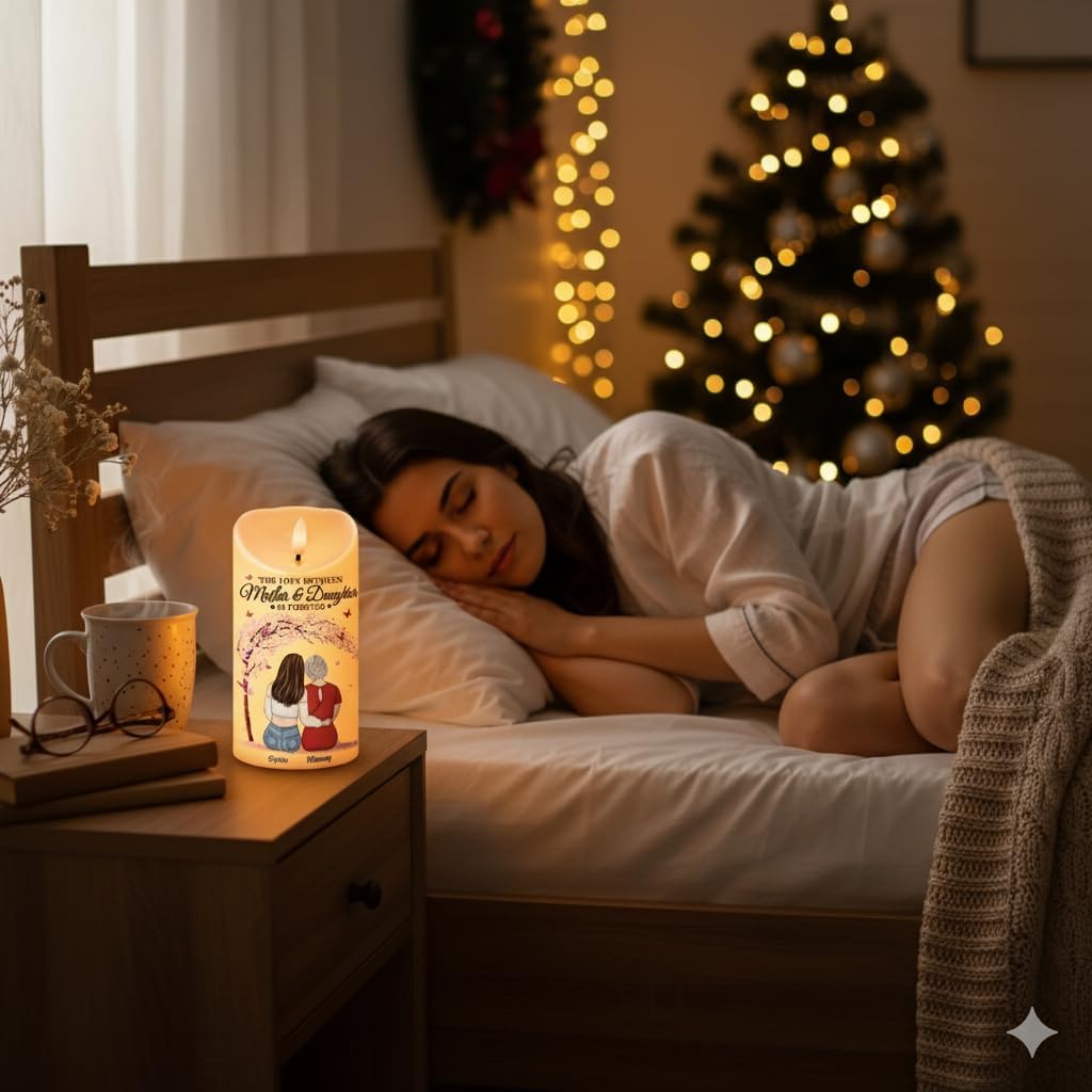Regine Switzerland Personalized LED Flameless Candles - Mother & Daughter Gifts for Any Occasion