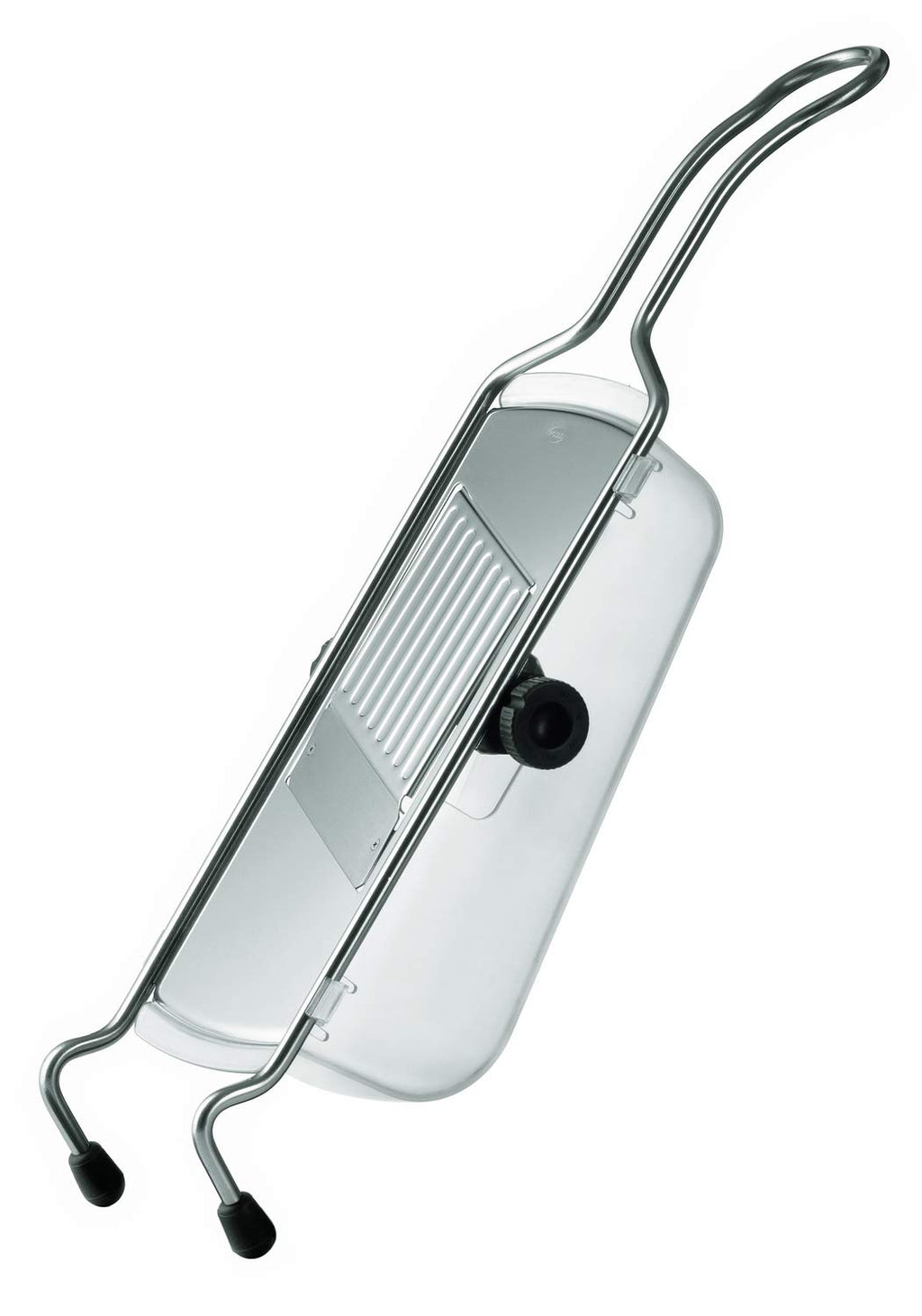 Rosle 95028 Stainless Steel Adjustable Gourmet Food Slicer Hand-Held Mandoline With Hand Guard