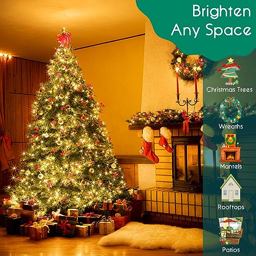 Battery Operated Christmas String Lights 50 LED with 8 Modes & Timer