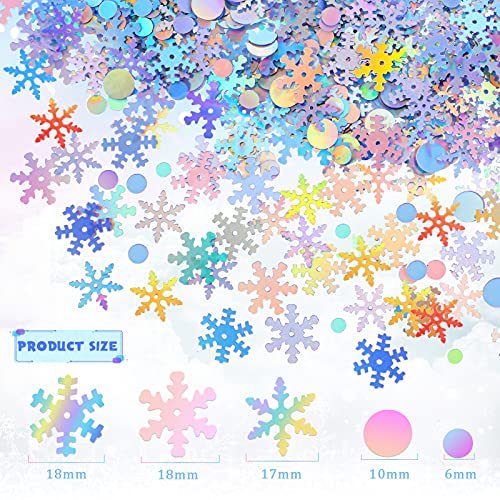 Holographic Snowflake Confetti for Winter Weddings Christmas Party Decorations - 3 oz 1000 Pieces