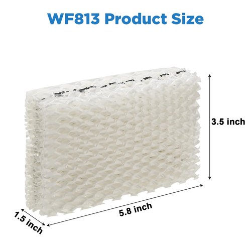 Freeboy Wf813 Eqwf813 Humidifier Filters Replacement for Equate Eqwf813 Eq-2119-Ul; Relion Rcm832 Rcm-832n; Procare Pcwf813; Protec Wf813 Humidifier Replacement Filter(4 Pack)