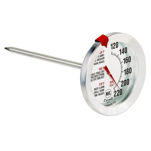Escali AH1 Stainless Steel Meat Thermometer - Extra Large 2.5-Inch Dial | NSF Certified for Beef, Poultry & Pork