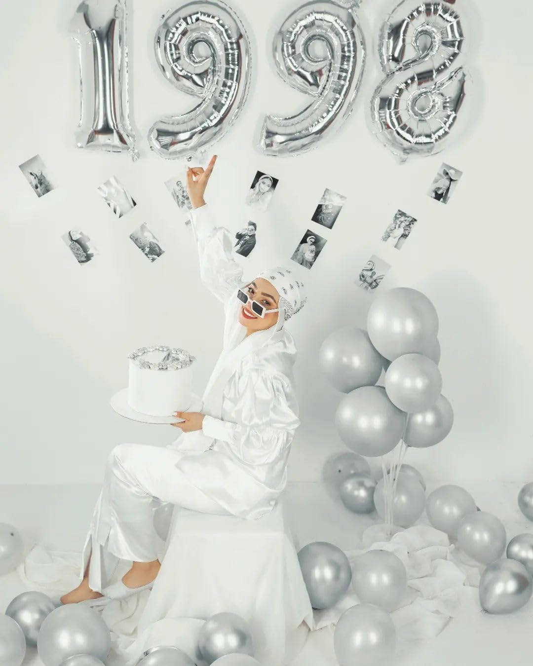 Silver 9 Balloon - 40 Inch Giant Number Balloon for 9th Birthday Decorations | Perfect for Boys & Girls