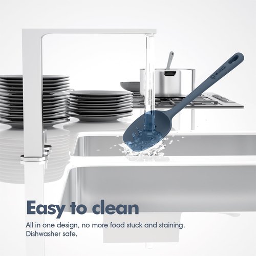 ChefAide Silicone Spatula Set - 5 Pieces with Ergonomic Grip & Heat Resistance Up to 600°F