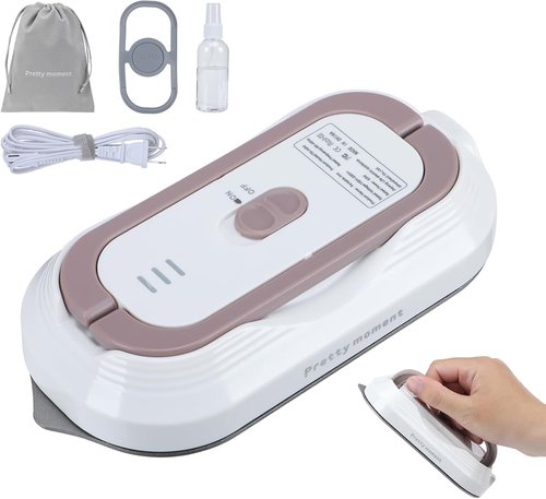 Biupky Mini Travel Iron - Fast Heating 300W with Ceramic Non-Stick Soleplate | Lightweight 0.8lbs