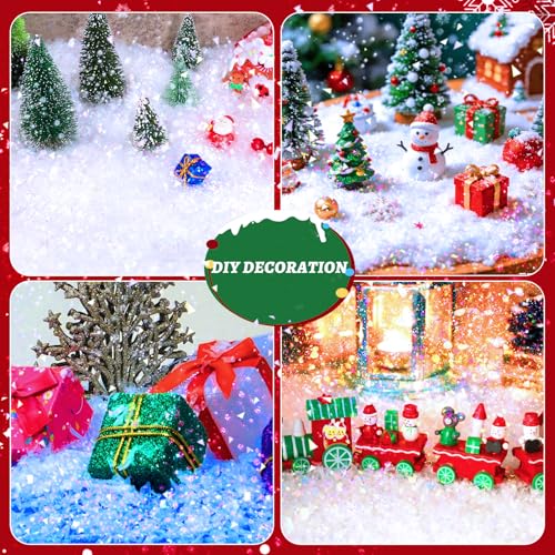 21.1oz Christmas Fake Snow Decoration, Sparkling Artificial Snow for Crafts & Holiday Decor - Variations of THIS listing