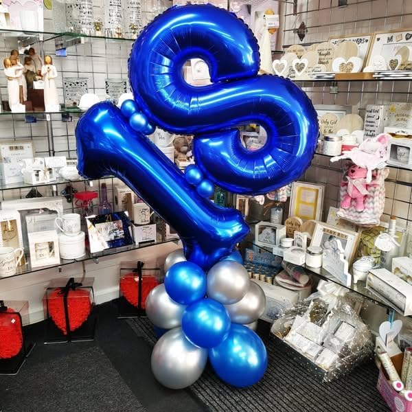 Number 7 Balloon by Night Blue - 40 Inch Birthday Decoration for Girls & Women | Perfect for 7th Birthday Parties