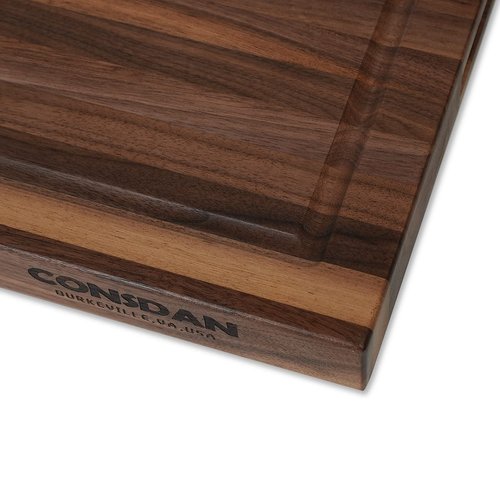 CONSDAN Walnut Cutting Board for Kitchen, USA Grown Hardwood, 20 x 15, with Invisible Inner Handle, Prefinished with Food-Grade Oil, Suitable for Kitchen Edge Grain, 1-1/2" Thick