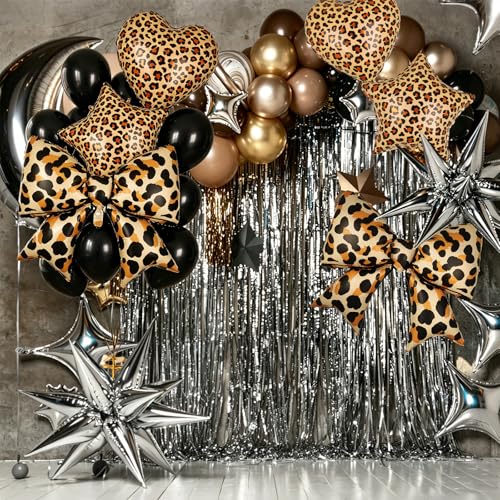 Cheetah Print Balloons Set - 16Pcs Jungle Party Decorations
