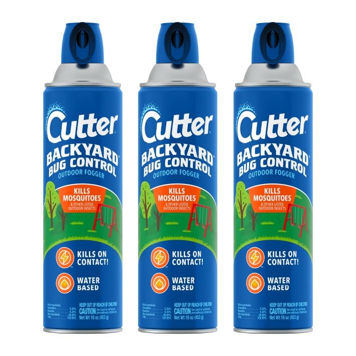 Cutter Backyard Bug Control Fogger 16 Oz - 3 Pack Outdoor Insect Spray