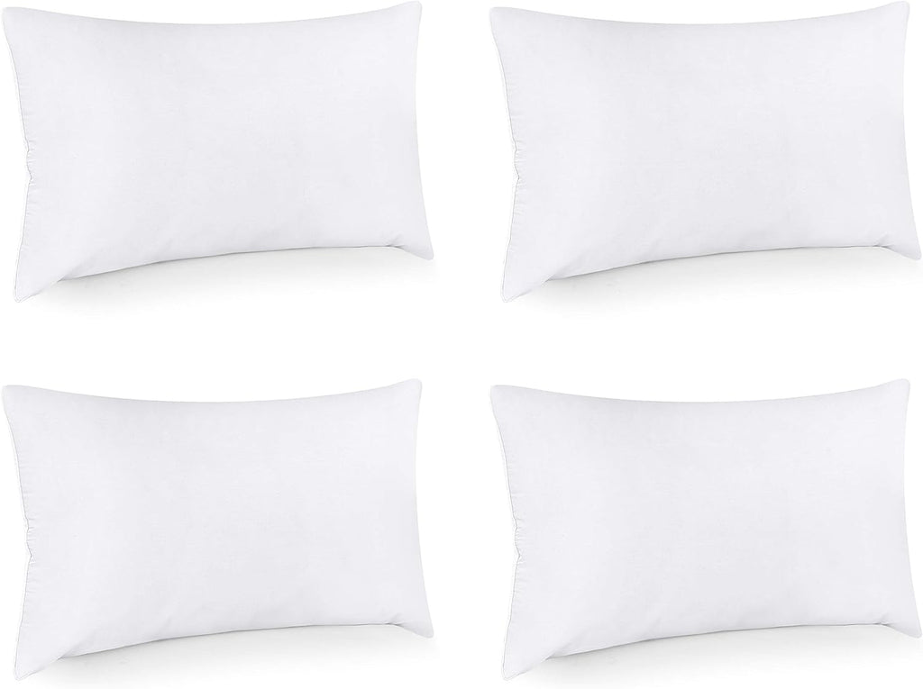 Utopia Bedding Throw Pillows - Set of 4 White 16x26 Inches Down Alternative Decorative Pillows for Home
