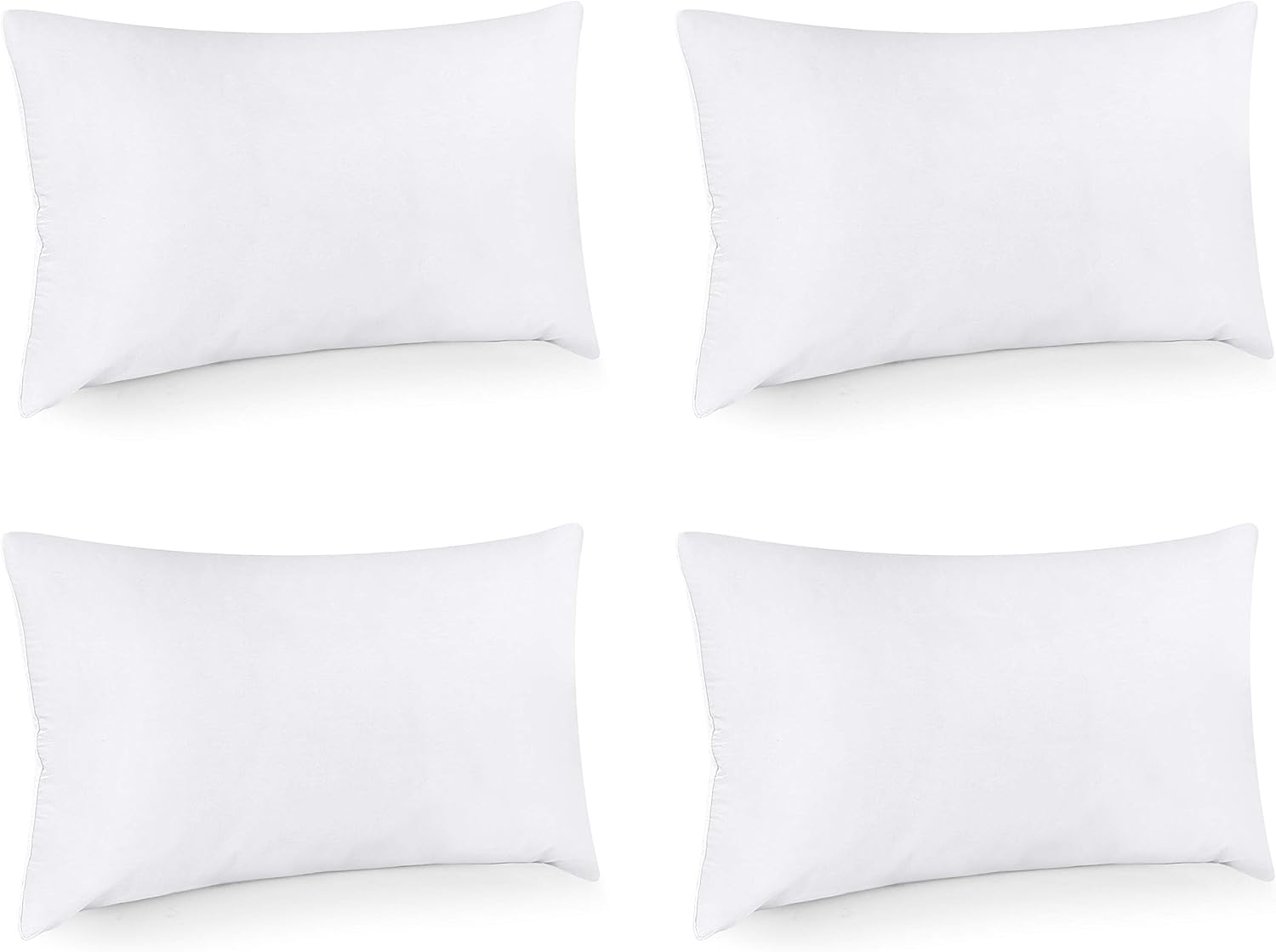 Utopia Bedding Throw Pillows - Set of 4 White 16x26 Inches Down Alternative Decorative Pillows for Home