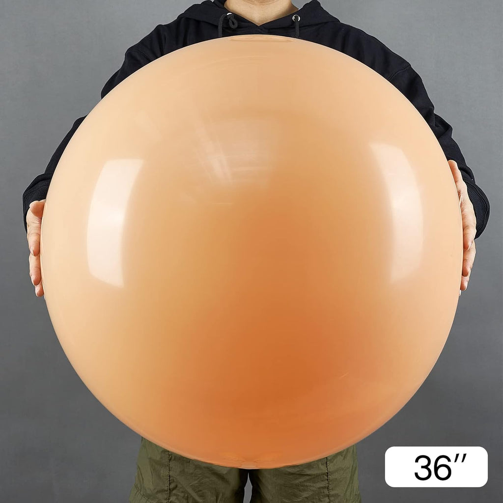 PartyWoo 36-Inch Nude Balloons - Apricot Boho Latex for Jungle Safari & Thanksgiving Celebrations