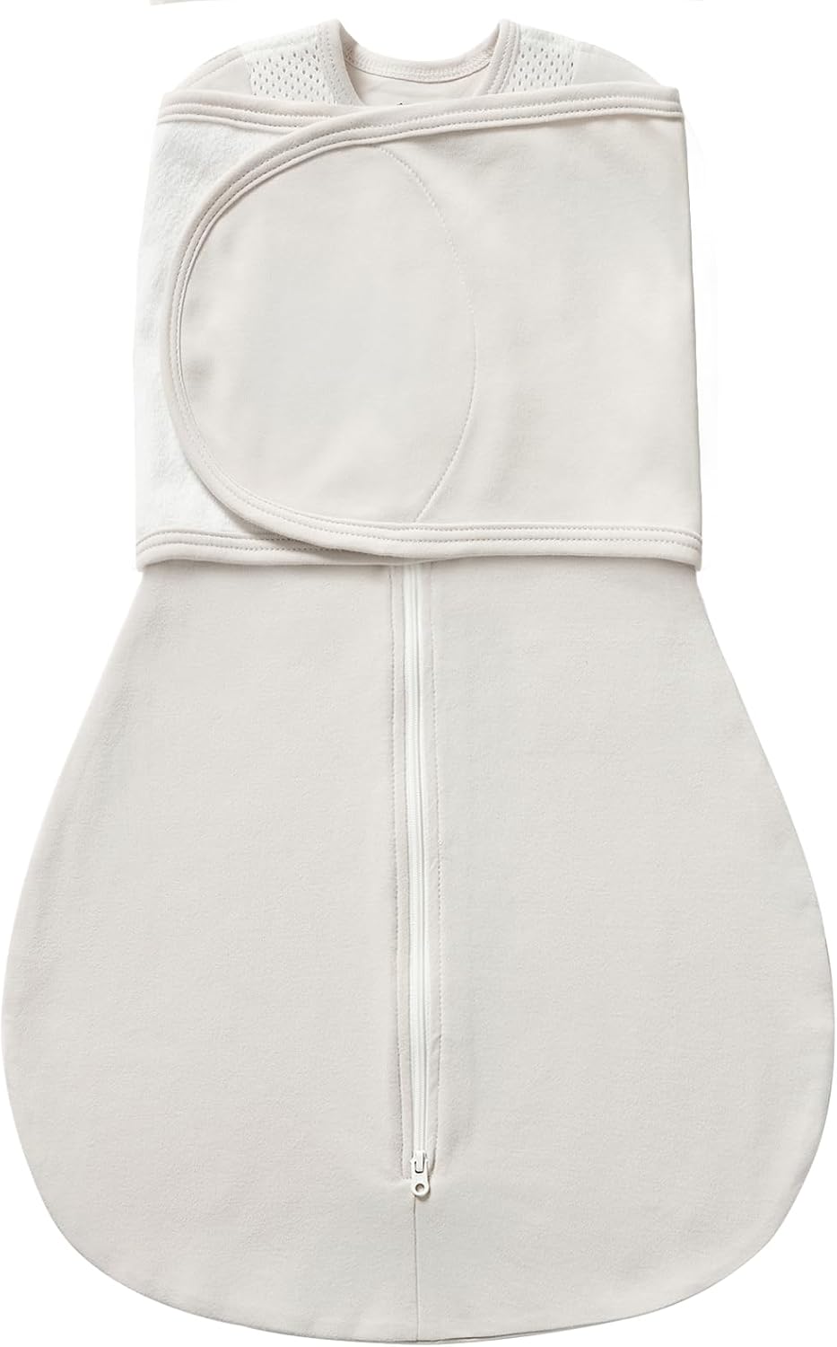 Skiennix Swaddle Sack - Safe Sleep for Newborns | Breathable 100% Cotton, 3-Way Adjustable, Grey, 3-6 Months