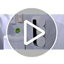 Wall-Mounted Toilet Paper Storage Holder for 3 Rolls - Black