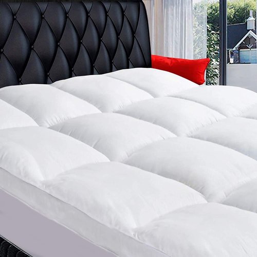 COONP Queen Mattress Topper - Extra Thick Cooling Pillowtop Bed Protector | Cotton Cover, Deep Pocket 8-21 Inch