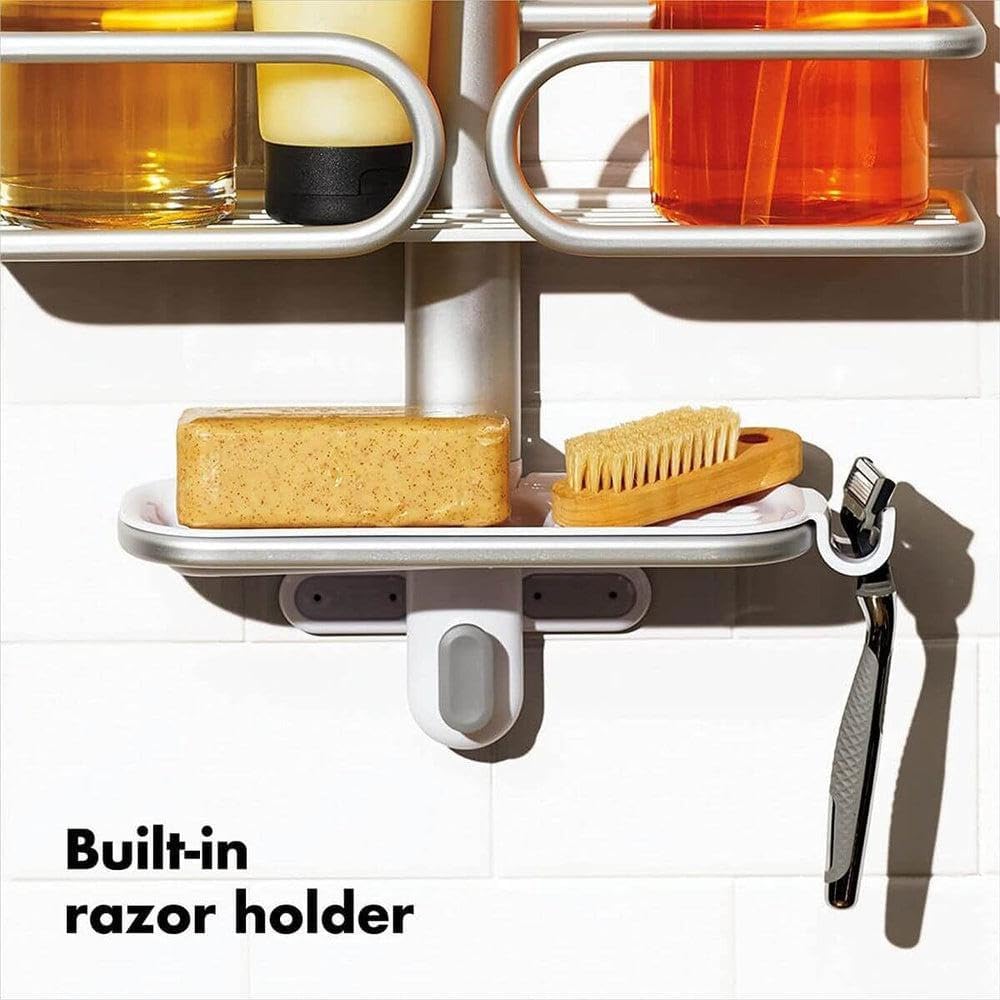 OXO Good Grips Shower Caddy - 3-Tier Aluminum Design for Organized Bathroom Storage