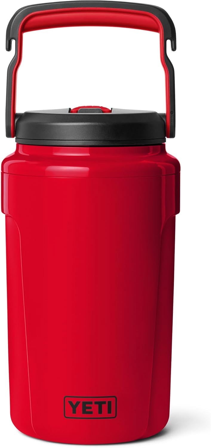 YETI Silo Half Gallon Insulated Water Jug - Leakproof Sports Bottle with Straw Cap & Fence Hook - Ice-Cold Drinks, Rescue Red