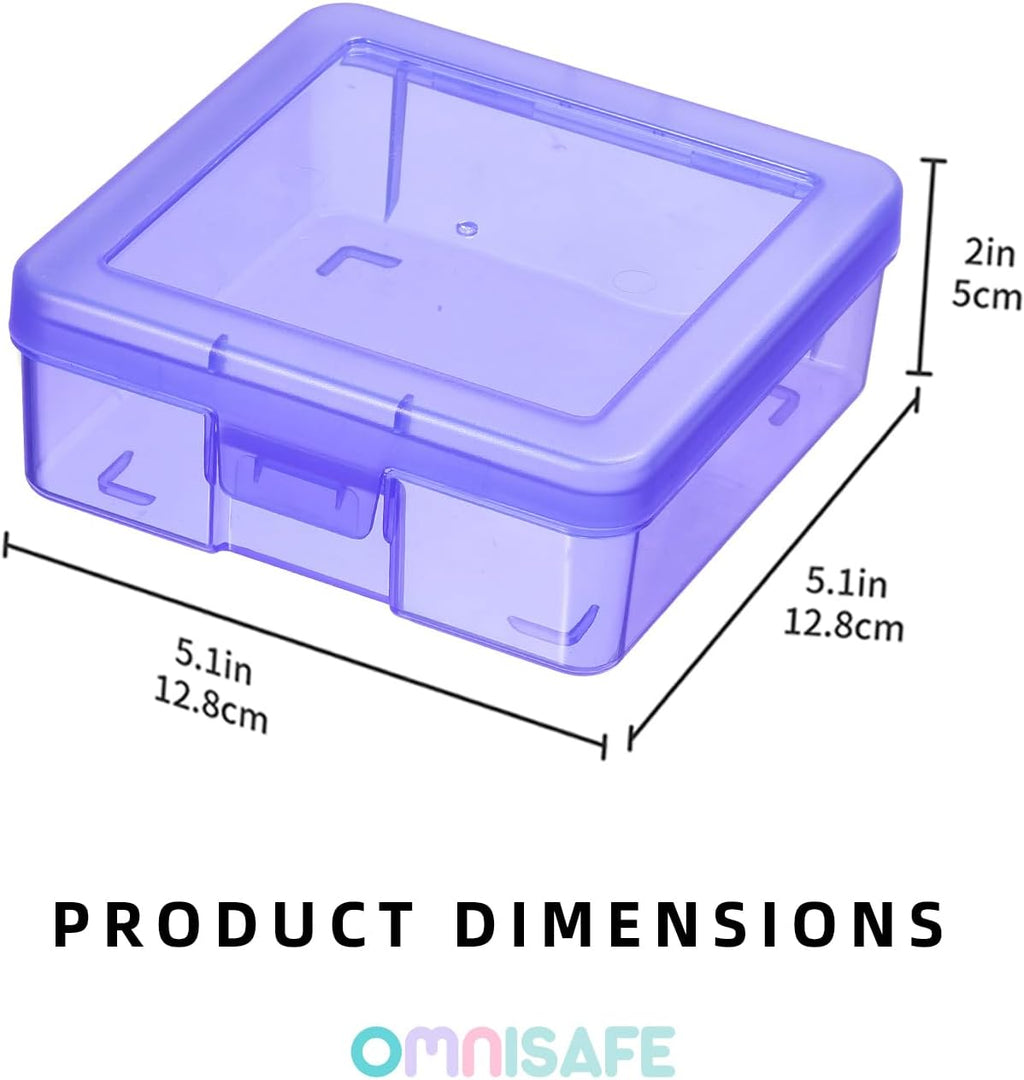 Skiennix 18-Pack Mini Plastic Storage Containers - Colorful Hobby Art Organizer with Latching Lid