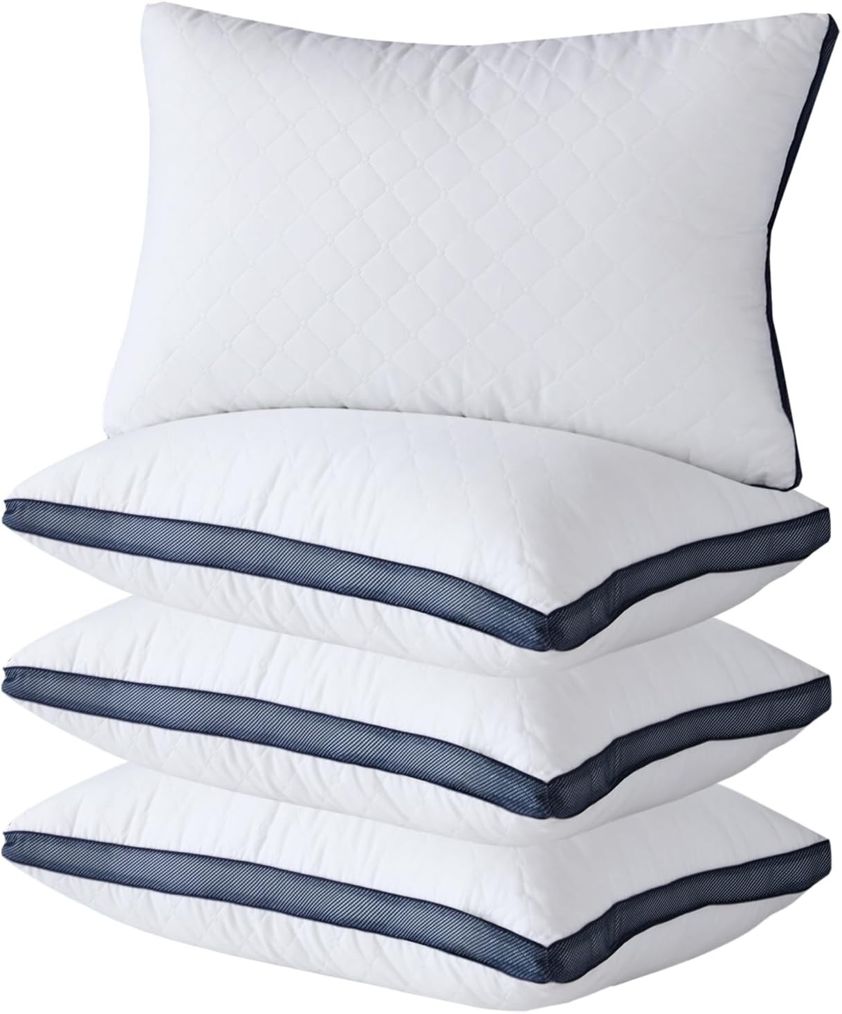 Meoflaw Luxury Hotel Pillows for Sleeping - Standard Size Set of 4 for Side & Back Sleepers
