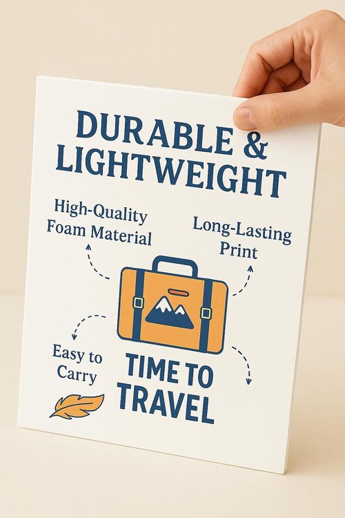 Custom Foam Boards - 3/16" Thick Personalized Poster Boards for Text, Logos & Images - Ideal for Presentations & Event Signs