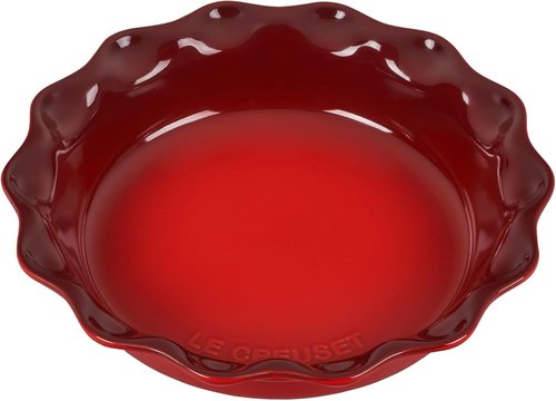 Le Creuset Stoneware Set - 9" Heritage Fluted Pie Dish & 9" Fluted Loaf Dish | Cerise Color