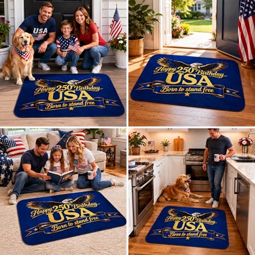 America 250th Anniversary Patriotic Door Mat - USA Pride Decor