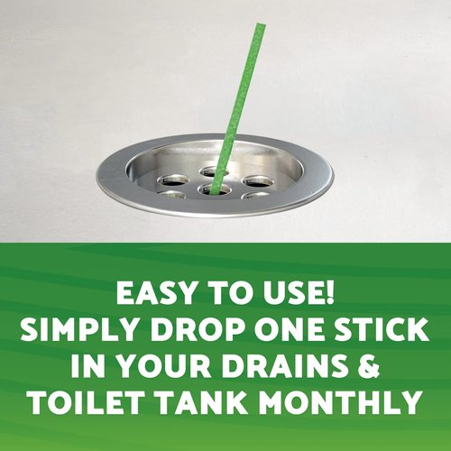 Green Gobbler Liquid Hair Drain Clog Remover | For Toilets, Sinks, Tubs & Fresh Scent Drain Sticks | 12 Pack | Drain Cleaner & Deodorizer