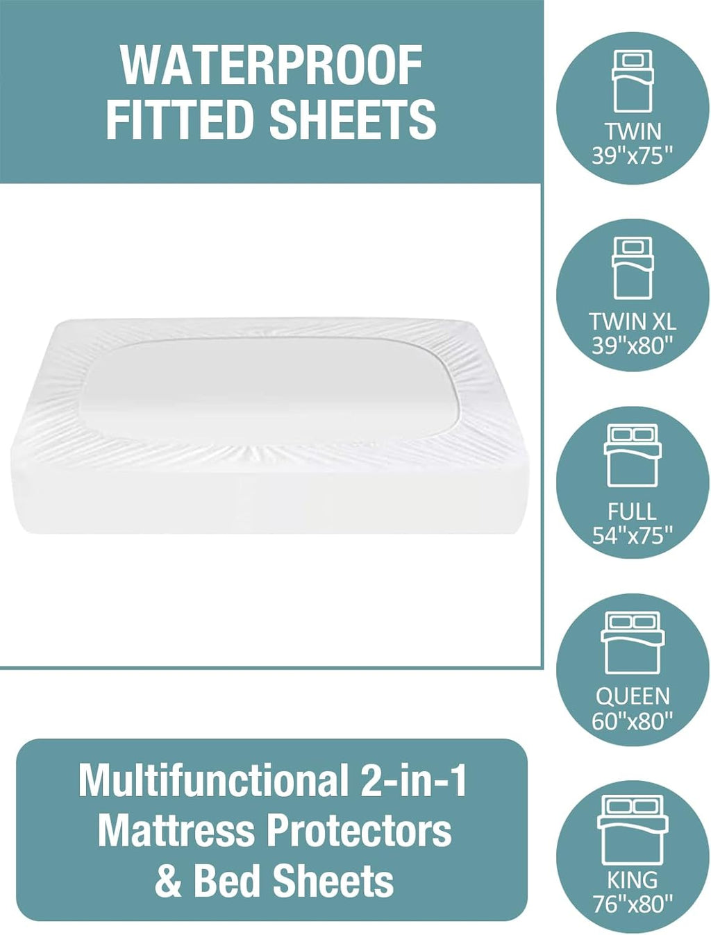 Bedecor Twin Waterproof Mattress Protector - Noiseless Cotton Terry Cover | Breathable Fitted Design for Kids, Fits 9-18 Inch Depth