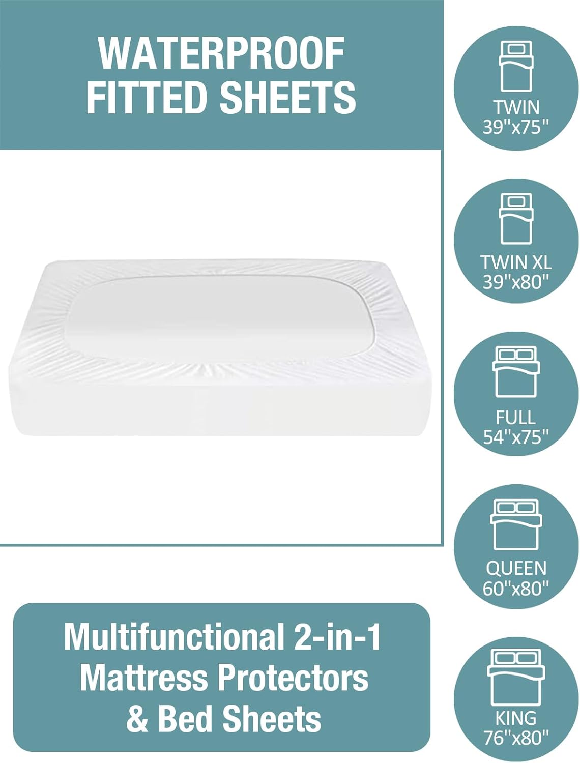 Bedecor Twin Waterproof Mattress Protector - Noiseless Cotton Terry Cover | Breathable Fitted Design for Kids, Fits 9-18 Inch Depth