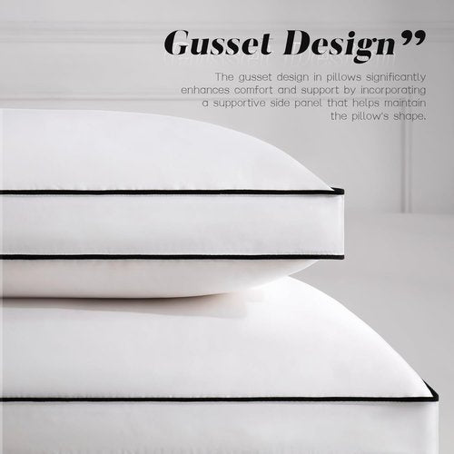 DOWNSTORIA King Size Feather Down Pillows - Luxury Hotel Collection, Soft & Fluffy for Side/Back Sleepers, 20x36 in.