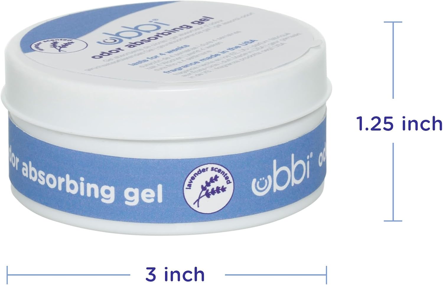 Ubbi Lavender Scented Diaper Pail Absorbing Gel - 3 Count Value Pack for Odor Control