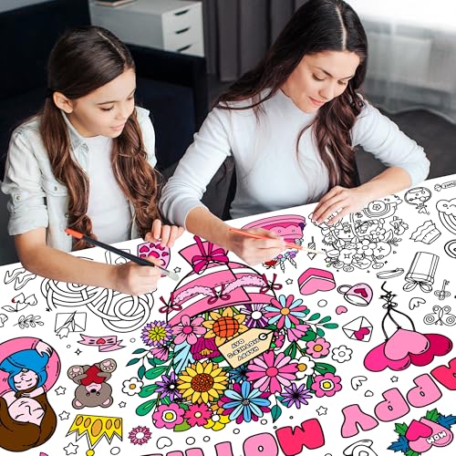 Extra-Large Mother's Day Coloring Poster & Tablecloth - 30x72 Inch