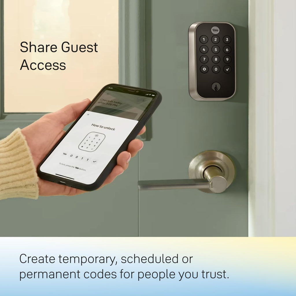 Yale Security Assure Lock 2 - Black Suede Smart Deadbolt with Wi-Fi Keypad & Fingerprint Scanner | YRD410-F-WF1-BSP