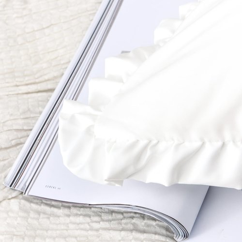 SnugLoom White Pillow Shams Standard Size Set of 2 (20 x 26), Ruffle Pillow Case Covers-100% Brushed Microfiber Super Cozy and Soft, Wrinkle-Free, Fade-Resistant Stain-Resistant Envelope Closure