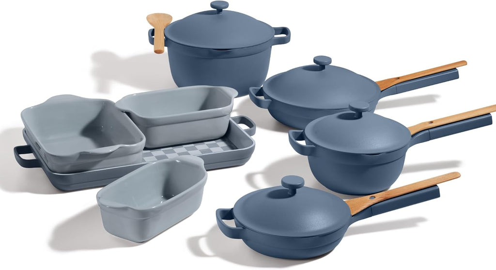 Our Place Ultimate Cookware Set - 18-Piece Multifunctional Nonstick Set | Toxin-Free | Blue Salt
