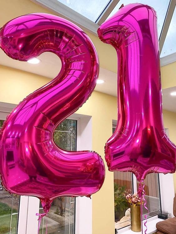 Number 2 Balloon - 40 Inch Hot Pink Birthday Decoration | Perfect for Second Birthday Party Supplies