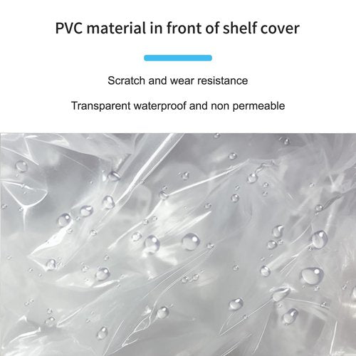 ZYSUOR Rack & Shelf Cover for Storage Shelving, Waterproof & Dustproof Protector with Clear Zipper Front, Fits Wire Shelves 36" L x 14" D x 72" H (Cover Only)