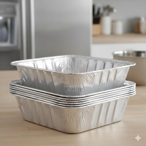 Extra-Thick Disposable Aluminum Baking Pans by [Brand Name] - Pack of 30 | 9” x 9” Recyclable Square Tins | 2” High Walls for Spill Prevention