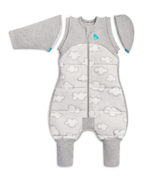 Love to Dream Swaddle UP Transition Bag Warm - Patented Zip-Off Wings, Gently Help Baby Safely Transition from Being Swaddled to Arms Free - Medium 13-19 lbs, Gray